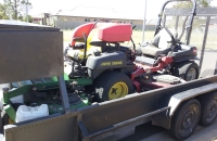 Mobile Sprayer & Mower Loaded on trailer, ready for work